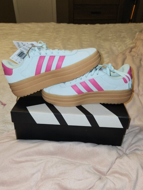 Adidas VL Court Bold - Mint/Pink - 7.5 Women - Picture 5 of 6